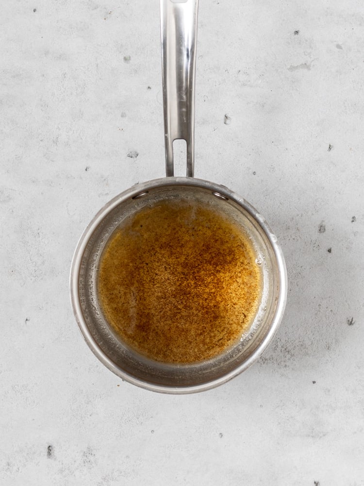A pan of brown butter