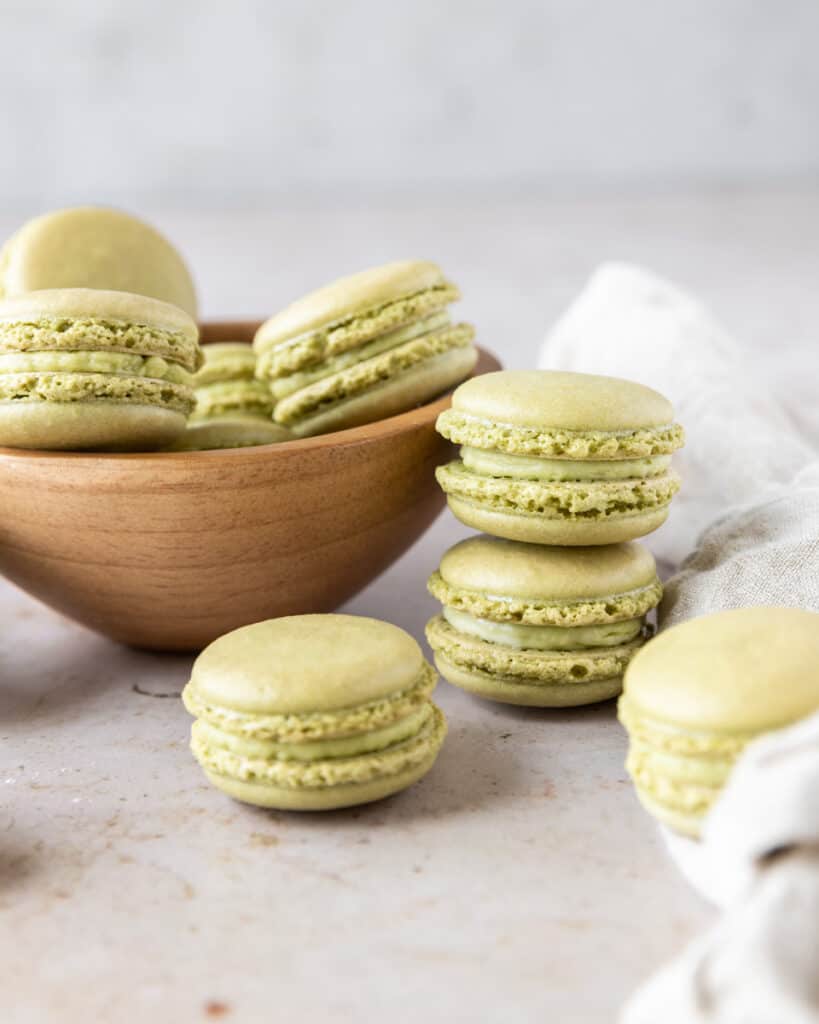 a stack of macarons
